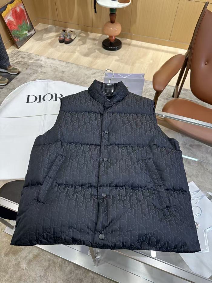1:1 quality version Stand Collar Monogram Allover Print Badge Down Vest 29495425