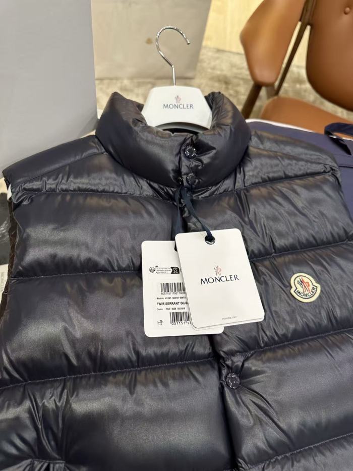 1:1 quality version Stand Collar Casual Badge Glossy Puffer Vest 5 colors 29495318