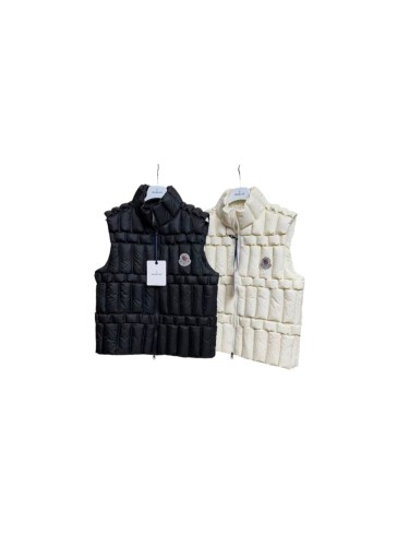 1:1 quality version Stand Collar Square Quilted Badge Logo Zipper Solid Color Down Vest 2 colors 29495418