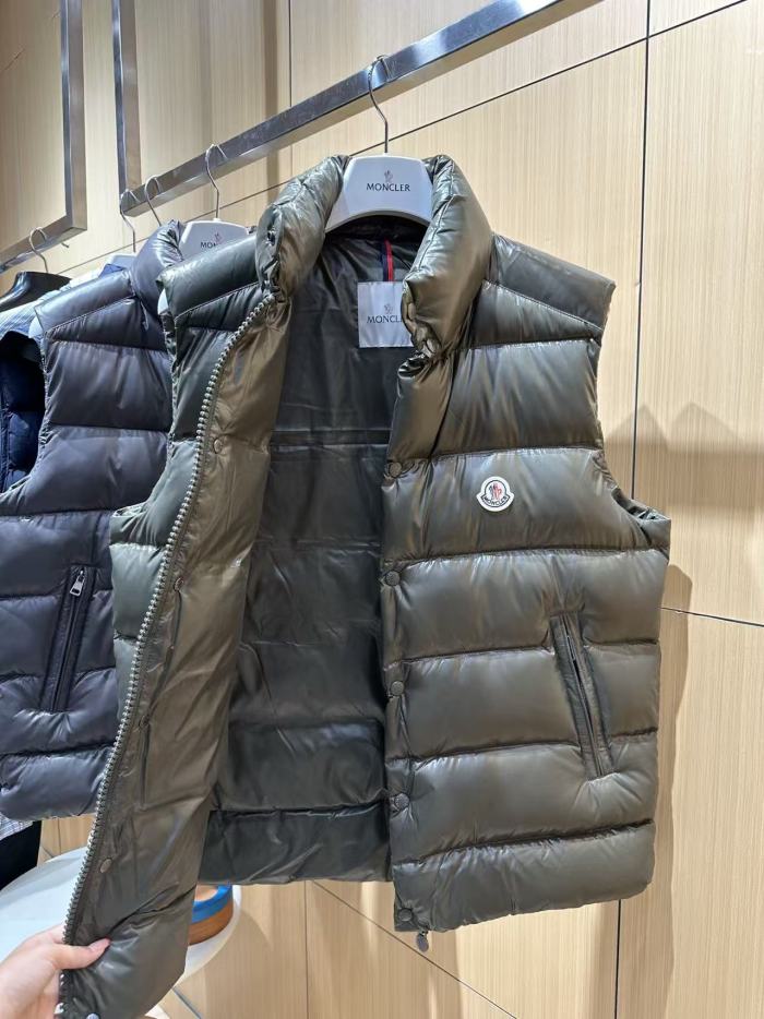 1:1 quality version Stand Collar Casual Badge Glossy Puffer Vest 5 colors 29495318