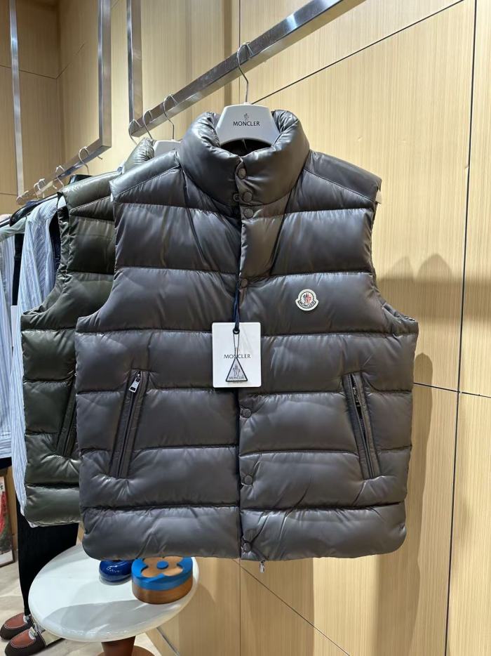 1:1 quality version Stand Collar Casual Badge Glossy Puffer Vest 5 colors 29495318