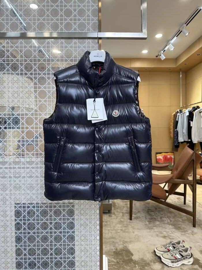 1:1 quality version Stand Collar Casual Badge Glossy Puffer Vest 5 colors 29495318