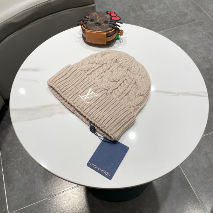 1:1 quality version Embroidered Logo Cable Knit Cuffed Unisex Knit Beanie 4 colors 29498999