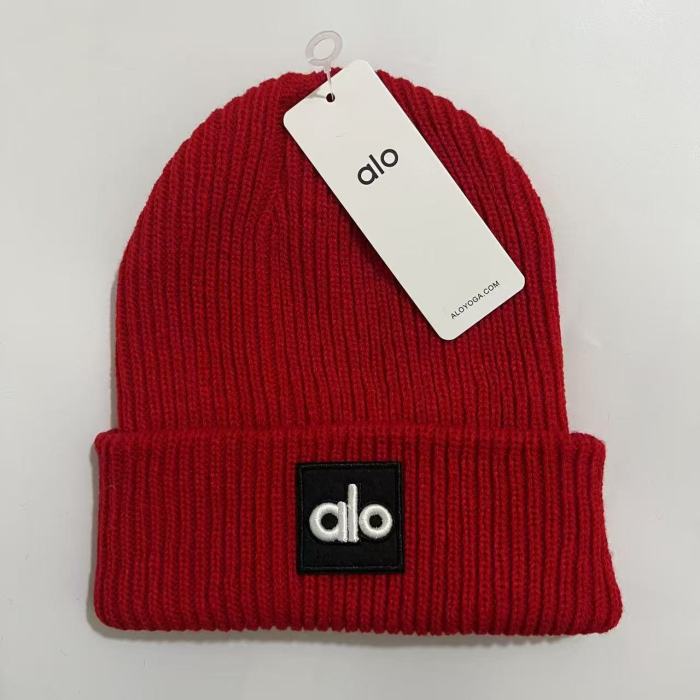 White Embroidered Letter Logo Ribbed Knit Cuffed Beanie 15 colors 29498242