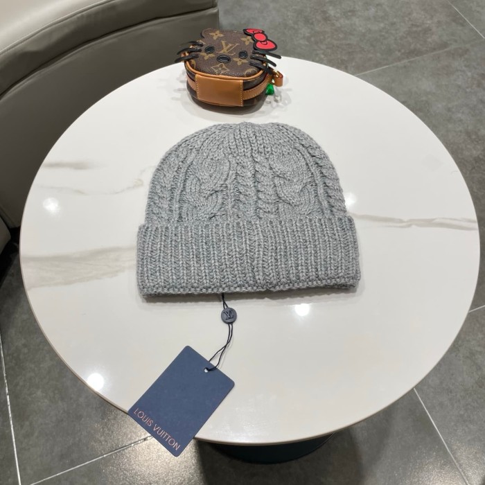 1:1 quality version Embroidered Logo Cable Knit Cuffed Unisex Knit Beanie 4 colors 29498999