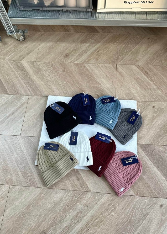Classic Small Logo Embroidery Cable Knit Beanie 8 colors 29498188