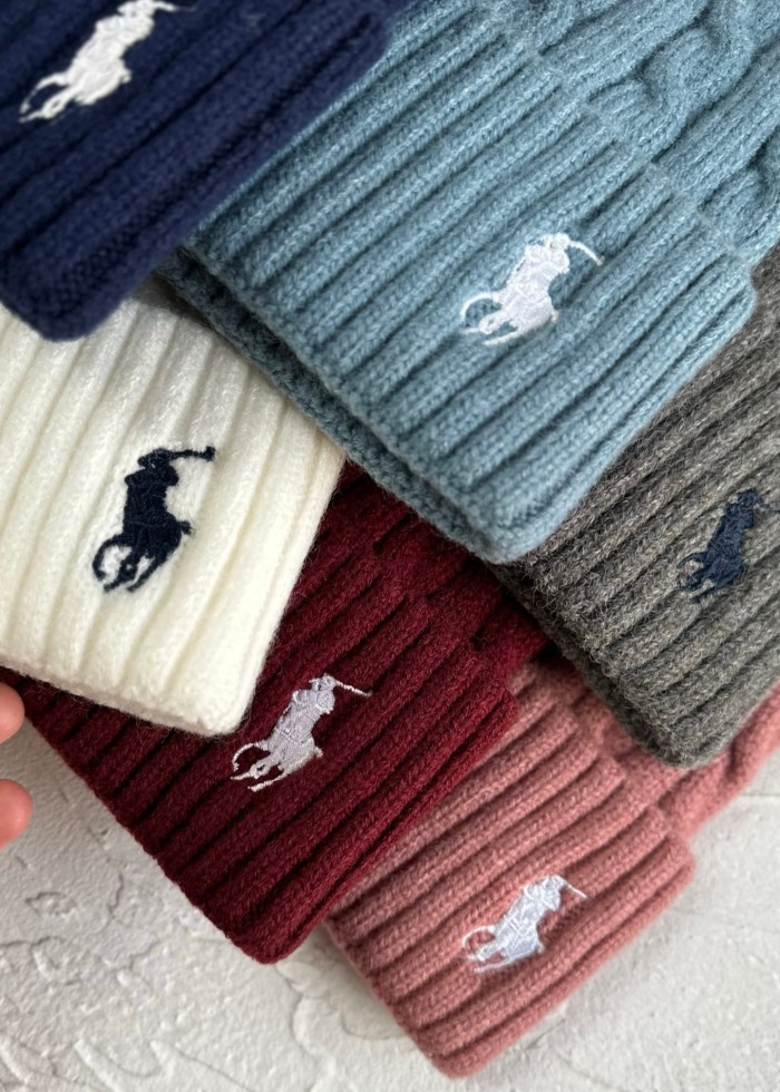 Classic Small Logo Embroidery Cable Knit Beanie 8 colors 29498188