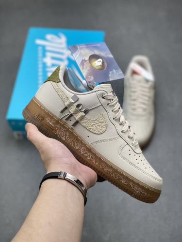 1:1 quality version Air Force 1 Low Oatmeal Botanical Garden Graphic Gum Sole Sneakers 29498202