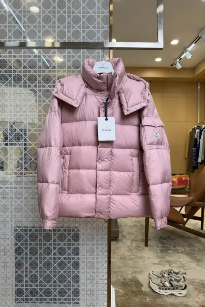 1:1 quality version Hooded Arm Badge Logo Snap Placket Loose For Woman Down Jacket 4 colors 29497994