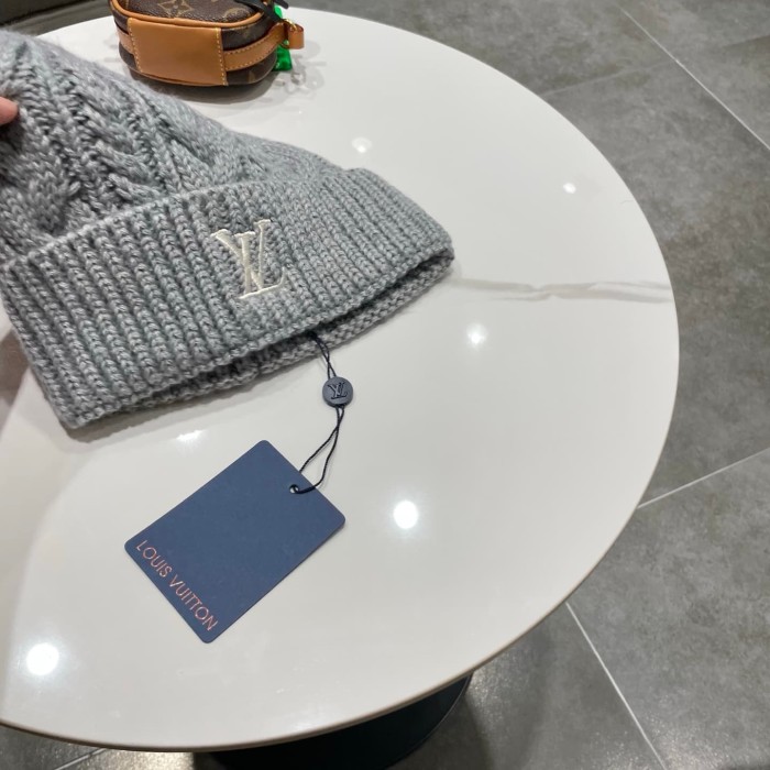 1:1 quality version Embroidered Logo Cable Knit Cuffed Unisex Knit Beanie 4 colors 29498999