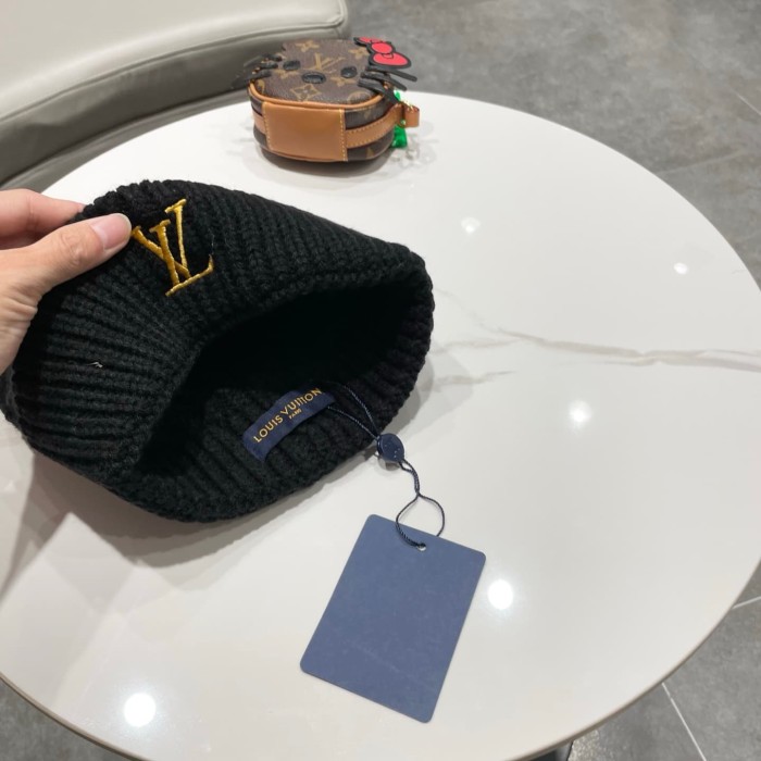 1:1 quality version Embroidered Logo Cable Knit Cuffed Unisex Knit Beanie 4 colors 29498999
