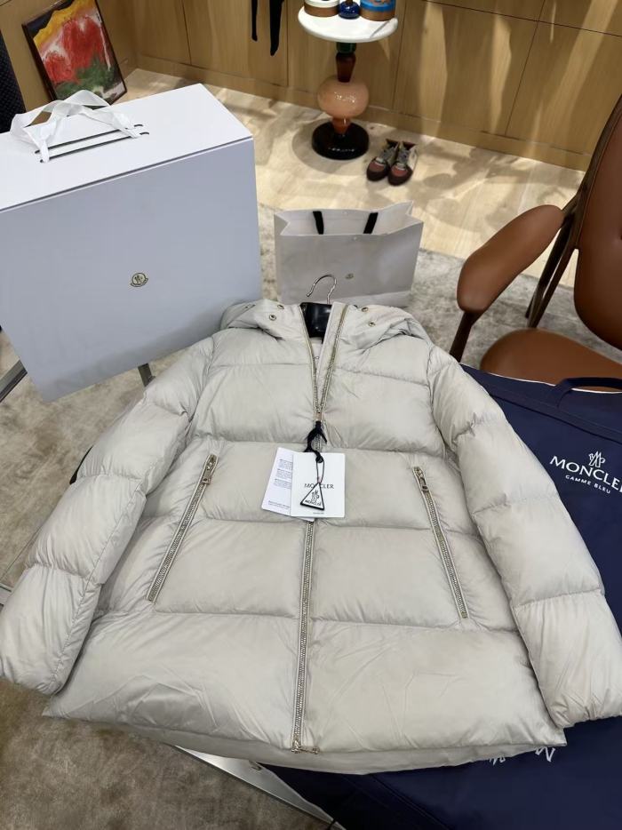 1:1 quality version Detachable Fur Collar Stand Collar Hooded Zip Up Down Jacket 2 colors 29497992