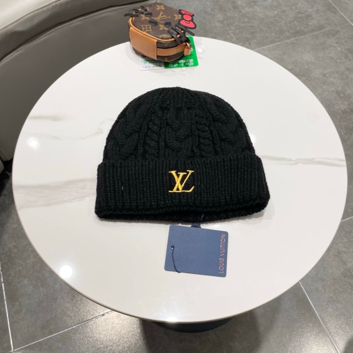 1:1 quality version Embroidered Logo Cable Knit Cuffed Unisex Knit Beanie 4 colors 29498999