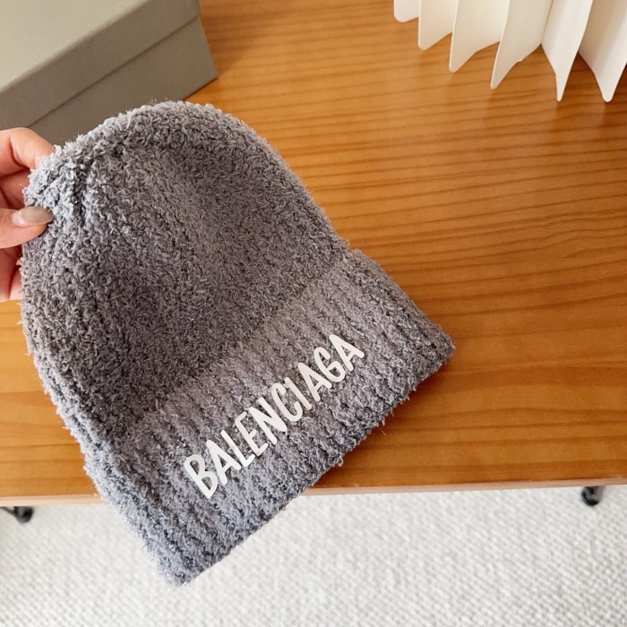 1:1 quality version Letter Print Fuzzy Cuffed Unisex Knit Beanie 3 colors 29499007