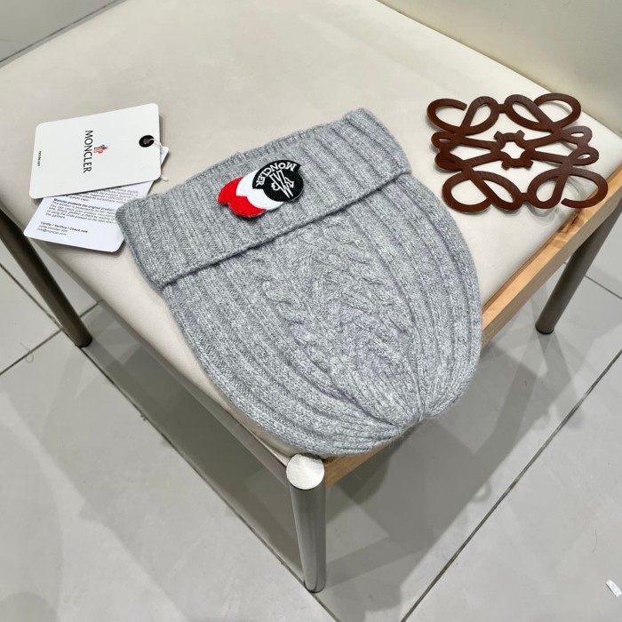 1:1 quality version Color Block Badge Patch Rabbit Wool Cuffed Knit Beanie 5 colors 29499019
