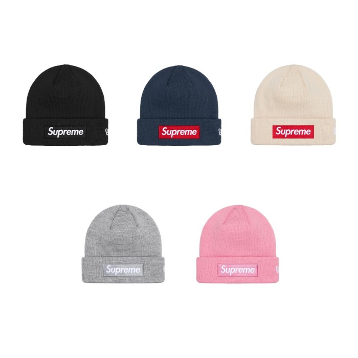 New Era 24FW Box Logo Patch Ribbed Cuffed Unisex Knit Beanie 5 colors 29499085