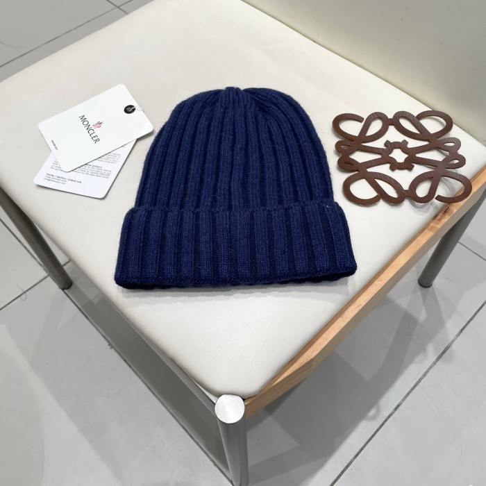 1:1 quality version Color Block Badge Patch Rabbit Wool Cuffed Knit Beanie 5 colors 29499019