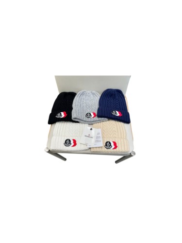 1:1 quality version Color Block Badge Patch Rabbit Wool Cuffed Knit Beanie 5 colors 29499019