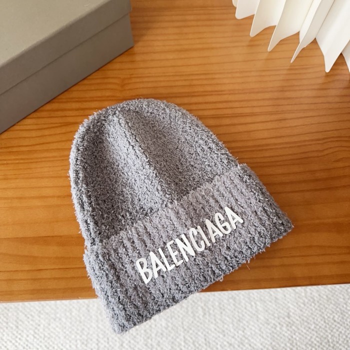 1:1 quality version Letter Print Fuzzy Cuffed Unisex Knit Beanie 3 colors 29499007
