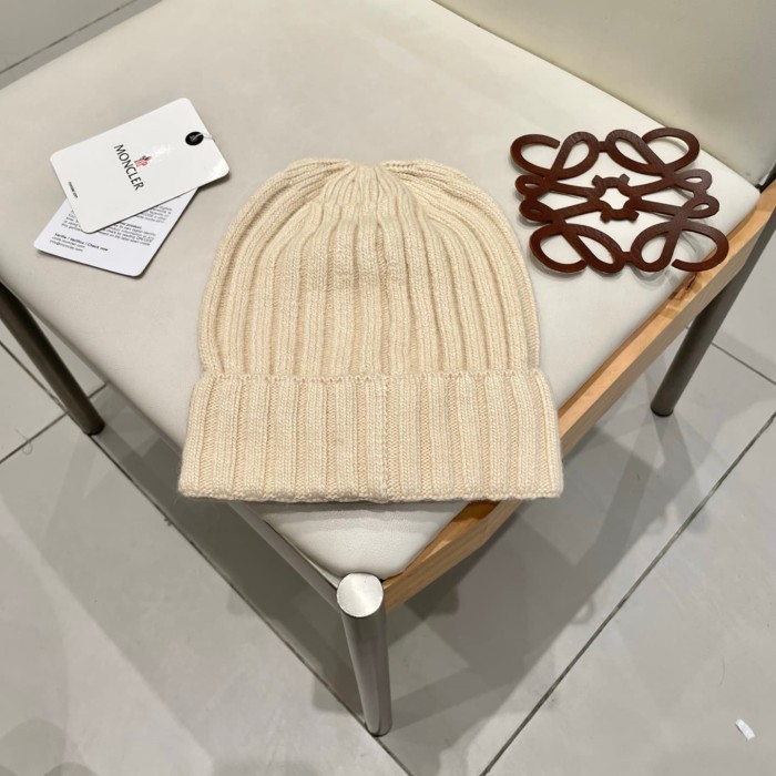 1:1 quality version Color Block Badge Patch Rabbit Wool Cuffed Knit Beanie 5 colors 29499019