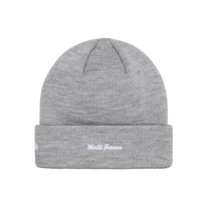 New Era 24FW Box Logo Patch Ribbed Cuffed Unisex Knit Beanie 5 colors 29499085