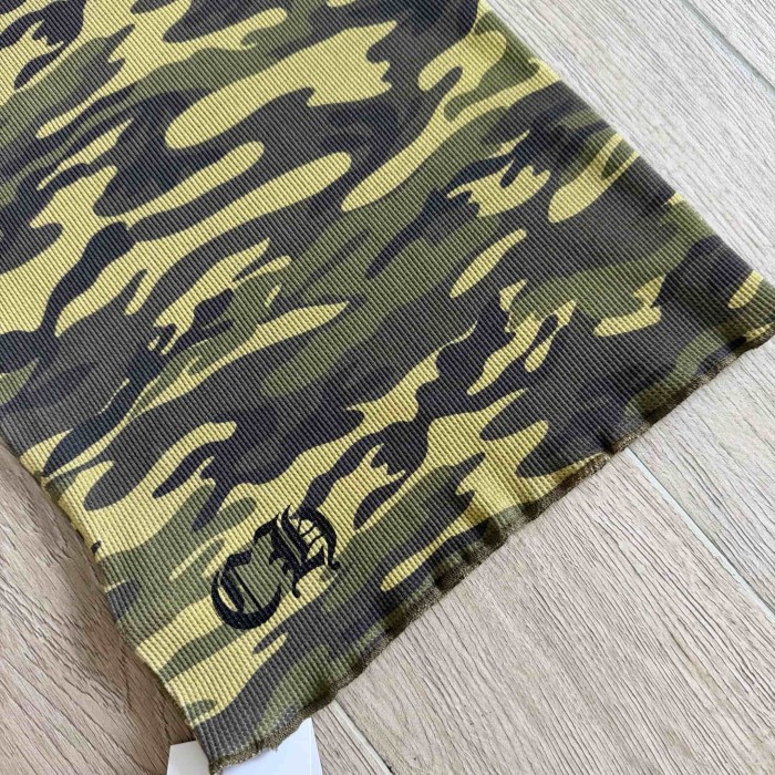 1:1 quality version Green Yellow Camo Waffle Knit Cross Embroidery CH Logo Fitted Tank Top for girls 29501865