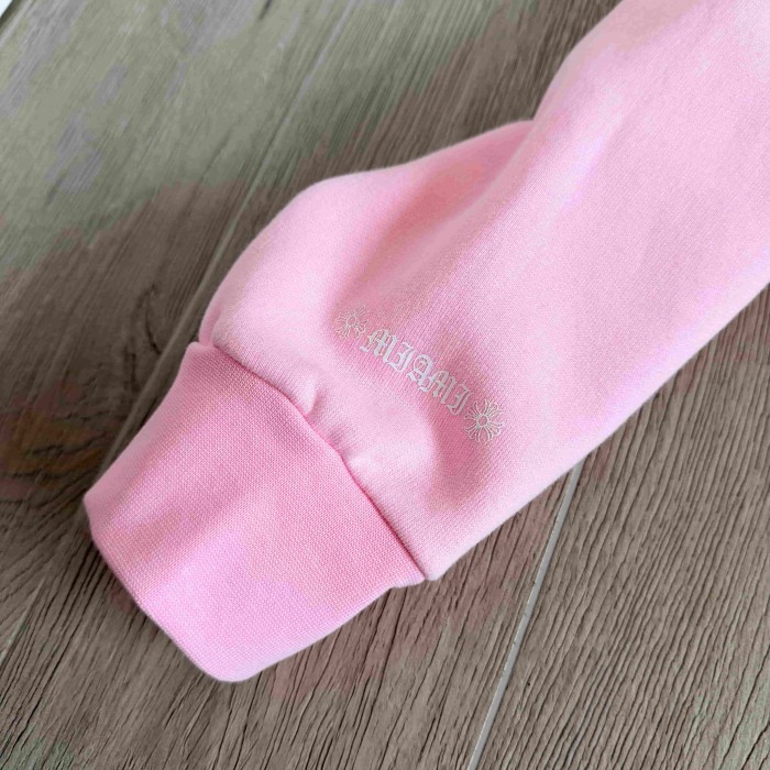 1:1 quality version Pink Horseshoe Logo CH Letter Scroll Heart Print Drawstring Hoodie 29501876