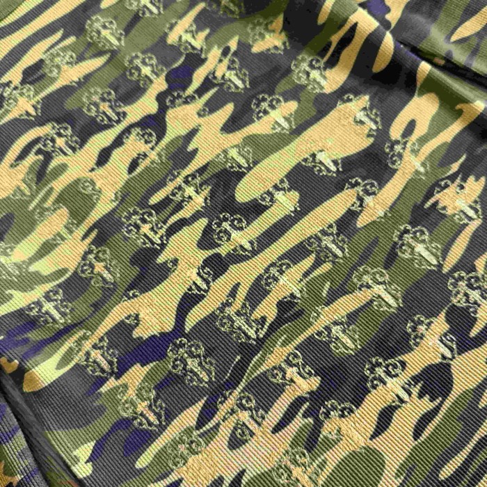 1:1 quality version Camo Waffle Knit Cross Embroidery CH Logo Fitted Long Sleeve Tee for girls 29501856