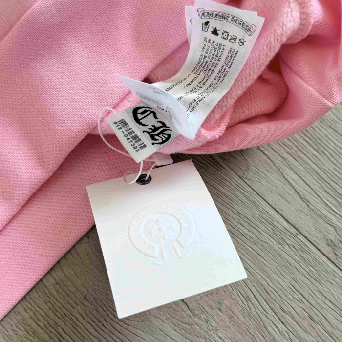 1:1 quality version Pink Horseshoe Logo CH Letter Scroll Heart Print Drawstring Hoodie 29501876
