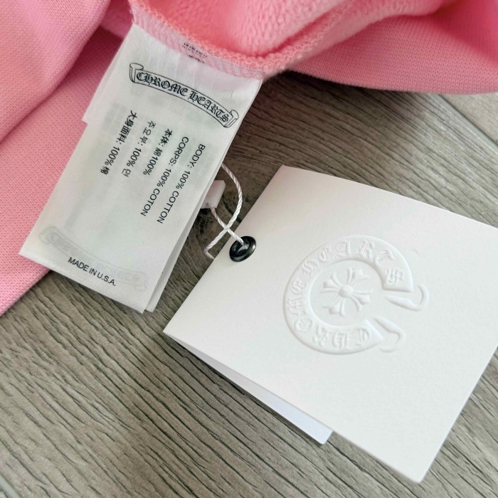 1:1 quality version Pink Horseshoe Logo CH Letter Scroll Heart Print Drawstring Hoodie 29501876