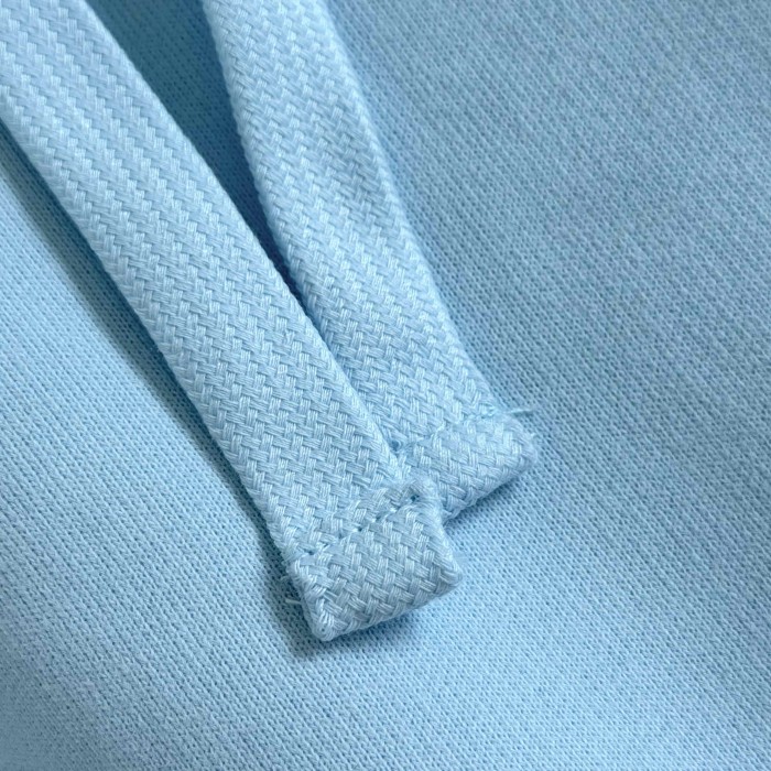 1:1 quality version Light Blue Dagger Cross CH Letter Miami Cross Flower Print Drawstring Hoodie 29501886