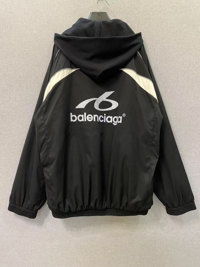 1:1 quality version Color Block Reflective Logo Print Reversible Sherpa Fleece Jacket 29503427