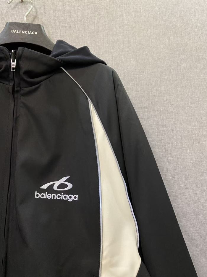 1:1 quality version Color Block Reflective Logo Print Reversible Sherpa Fleece Jacket 29503427