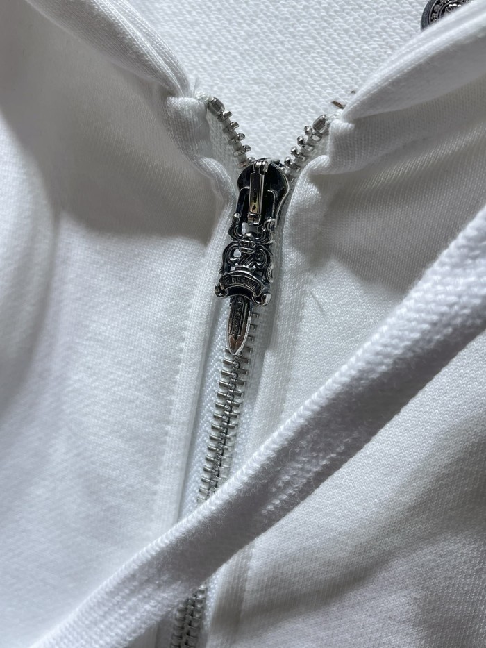 Cross Horseshoe Vintage Embroidered Zip Up Hoodie 2 colors 29504064