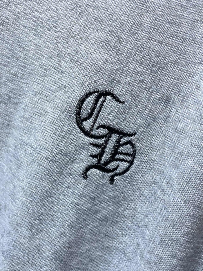 Cross Patch Leather Embroidery Crewneck Color Block Raglan Wool Knit Long Sleeve T-Shirt 2 colors 29504096