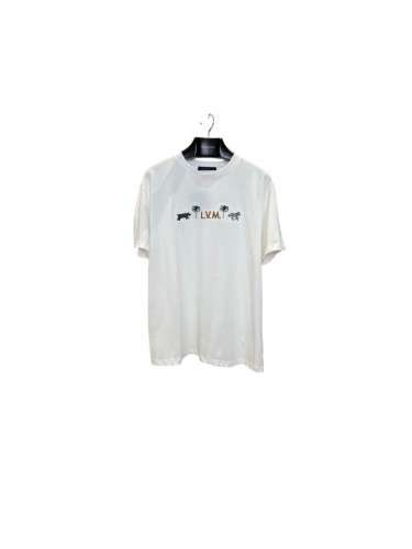 1:1 quality version LV Letter Palm Tree Bull Zebra Embroidery Oversized Tee 29509284