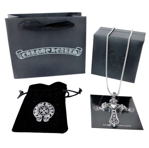Cross Heart Floral Cross Embossed Pendant Necklace 29507746