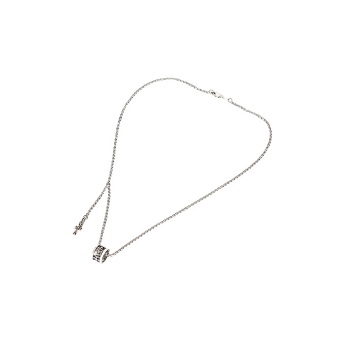 925 Silver Floral Cross Barrel Pendant Necklace 29507619