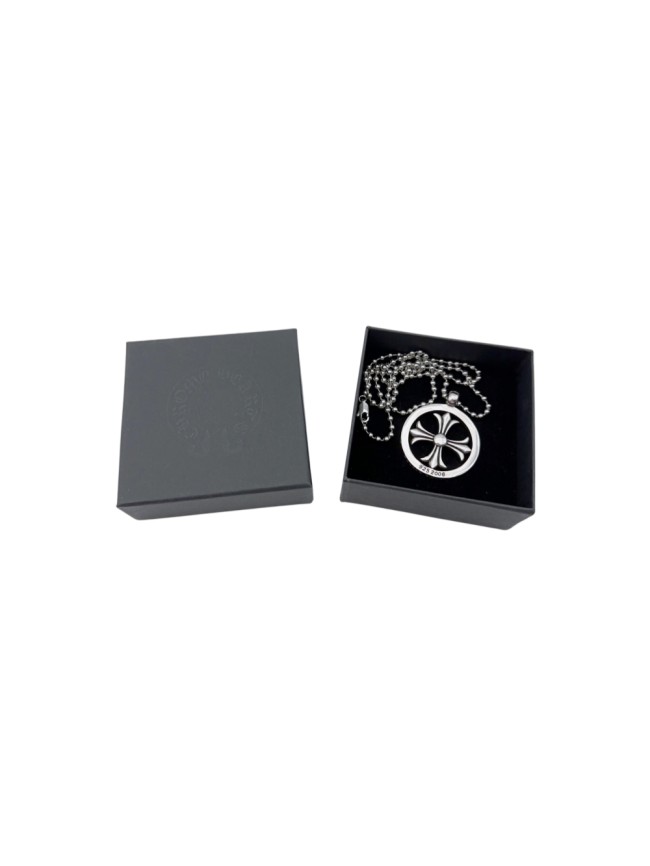 925 Silver Round Cross Openwork Pendant Necklace 29507620