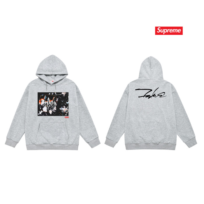 Futura Collab Black Abstract Graffiti Signature Logo Fox Fleece Oversized Hoodie 3 colors 29510976
