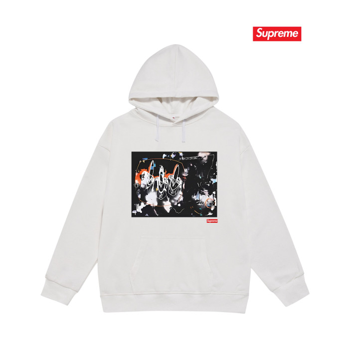 Futura Collab Black Abstract Graffiti Signature Logo Fox Fleece Oversized Hoodie 3 colors 29510976