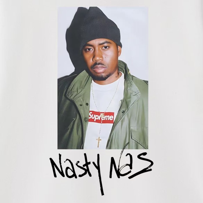 Nas Collab White Nasty Nas Portrait Graffiti Letter Fox Fleece Oversized Hoodie 3 colors 29510992