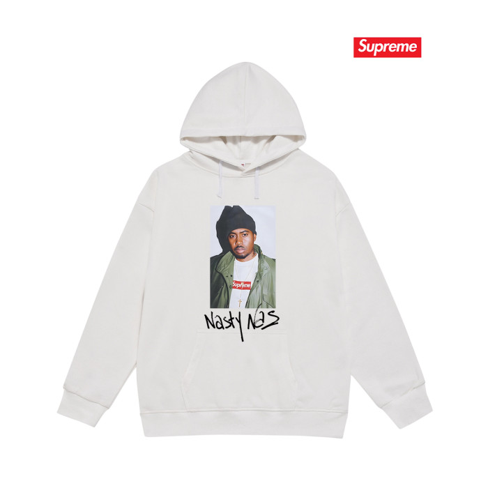 Nas Collab White Nasty Nas Portrait Graffiti Letter Fox Fleece Oversized Hoodie 3 colors 29510992