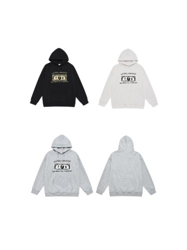 Merry Christmas Dollar Bill Handwritten Text Print Fox Fleece Oversized Hoodie 3 colors 29511035