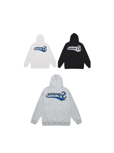 Artistic Font Logo Silver Fox Fleece Oversized Hoodie 3 colors 29510960