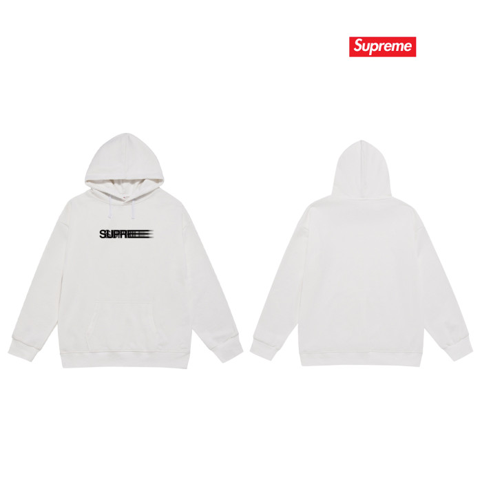 Motion Blur Speed Line Logo Print Fox Fleece Oversized Hoodie 4 colors 29511029