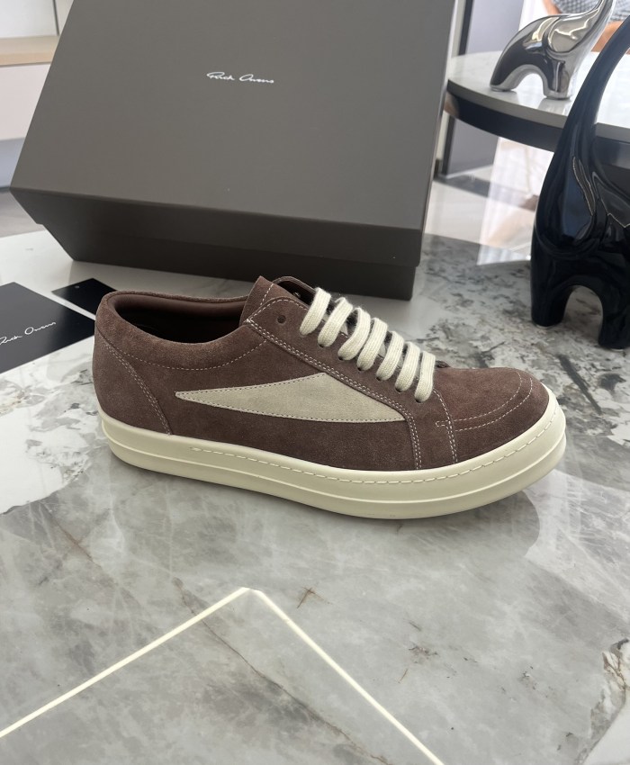 [plus-size shoes] 1:1 quality version Brown Suede Upper Cream Diagonal Side Panel Chunky Sole Low Top Sneaker 29520177