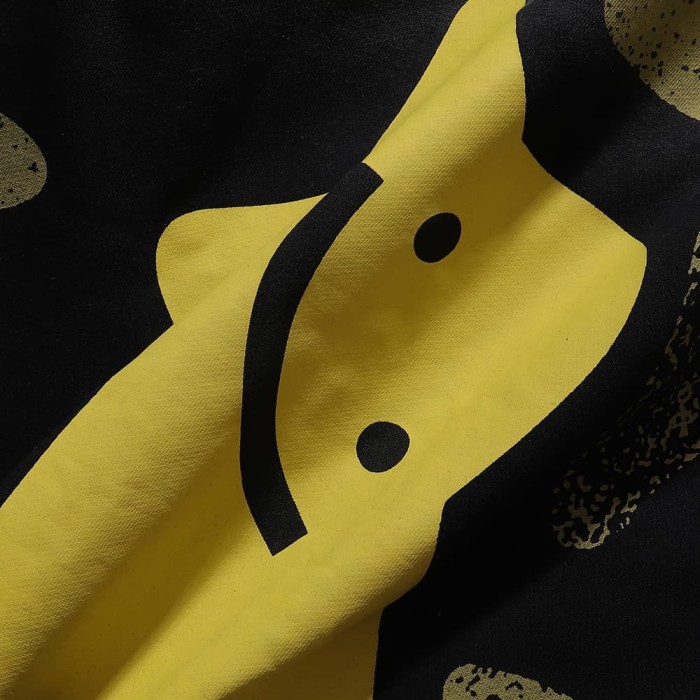 All Over Yellow Olive Smiley Star Print Full Zip Hoodie 29520201