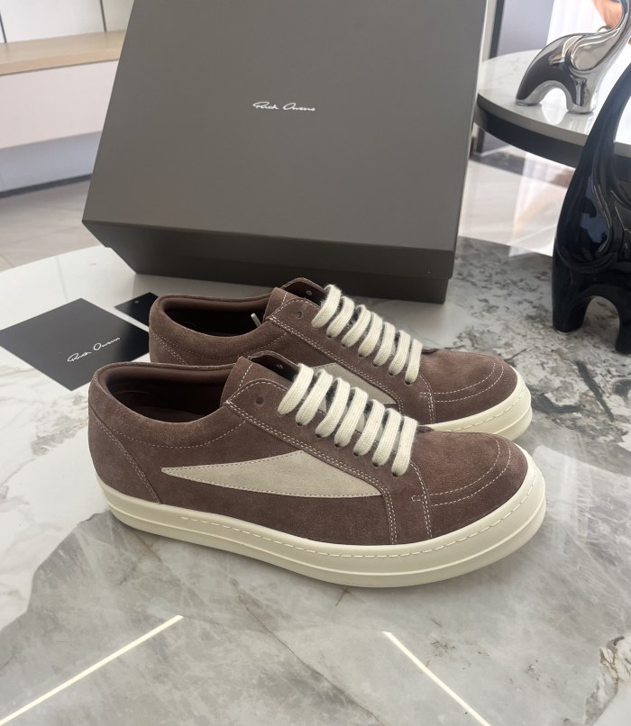 [plus-size shoes] 1:1 quality version Brown Suede Upper Cream Diagonal Side Panel Chunky Sole Low Top Sneaker 29520177