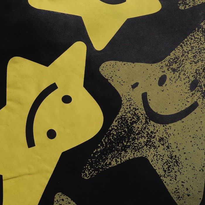 All Over Yellow Olive Smiley Star Print Full Zip Hoodie 29520201